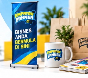 Visual contoh susunan produk Empayar Banner